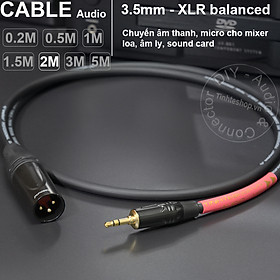 Mua Dây canon sang 3.5 balanced DIY chuyển âm thanh cho Mixer Micro Sound card - Male 3.5mm to XLR audio cable