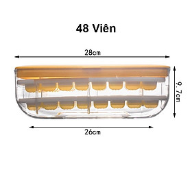Mua Khay Làm Đá Viên 2 Tầng Dung Tích Lớn Bằng Silicon Có Nắp Đậy Thông Minh - Getgo1
