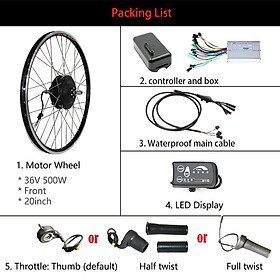 Bộ dụng cụ xe đạp điện với pin 36V 500W EBIKE BICHCLE KIT 20 26 27.5 Color: 27.5inch front LCD Number of speeds: with 10ah battery