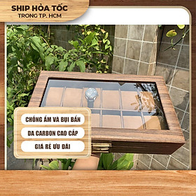 Hộp đựng đồng hồ 12 cái da vân gỗ cao cấp 0182