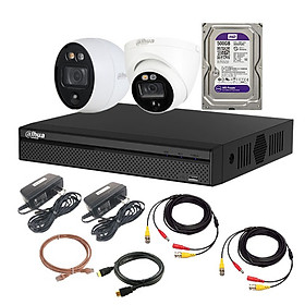 Mua Trọn Bộ 2 Camera Tích Hợp Báo Động Dahua HD CVI 2MP  - Hàng Chính Hãng