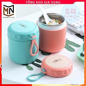 Mua Bình ủ cháo cho bé có quai cầm Ca giữ nhiệt đồ ăn cho trẻ ăn dặm dung tích 430ml