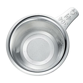 Stainless Steel Round Tea Infuser Filter Strainer Sieve Tray Metal Cup