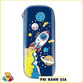 Hộp bút dành cho bé trai và bé gái in nhân vật tàu vũ trụ phi hành gia E86