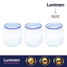 Hình ảnh Combo 3 Hũ Thuỷ Tinh Luminarc Rondo Blue 500ml - LUHUJ1848 