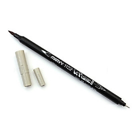 Bút lông hai đầu màu nước Marvy LePlume II 1122 - Brush/ Extra fine tip - Oyster Grey (38)