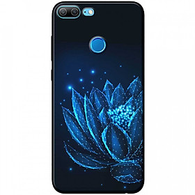 Ốp lưng dành cho Honor 9 Lite mẫu Hoa sen ánh xanh