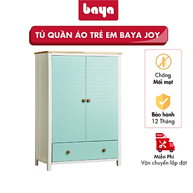 Mua Tủ Quần Áo Trẻ Em BAYA JOY Được Làm Từ Chất Liệu Gỗ Cao Su Kết Hợp Hai Màu Trắng Và Xanh Bạc Hà Thiết Kế Nhiều Ngăn Và Hộc Kéo Giúp Sắp Xếp Quần Áo Gọn Gàng Ngăn Nắp 2000422