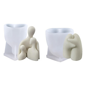 2x 3D Male Female Body Candle Mold Soap Wax Resin Home Decor