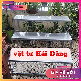 kệ sắt v lỗ bậc thang 3 tầng,sắt V3 (Rộng 30cm) x dài nhiều kích thước,kệ bậc thang,kệ trưng bầy