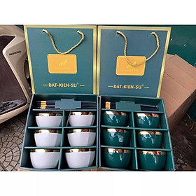 Mua Bộ 6 Bát Sứ Viền Mạ Vàng Tặng Kèm Đũa