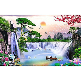 Mua Tranh dán tường Tranh sơn thủy 3  Tranh dán tường 3d hiện đại (tích hợp sẵn keo)