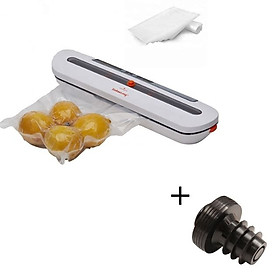 Mua Combo Máy Hút Chân Không Mini Đa Chức Năng (Hút Chân Không Và Đóng Gói  Hàn Miệng Túi) Và Nút Hút Chân Không  Dùng Hút Chân Không Chai  Lọ  Bảo Quản Chất Lỏng -Tặng Kèm 10 Túi Đóng Gói (5 Túi Nhỏ & 5 Túi Lớn)