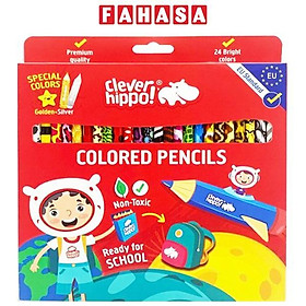 Hộp 24 Bút Chì Màu Tropical Jungle - Clever Hippo COPEN2401