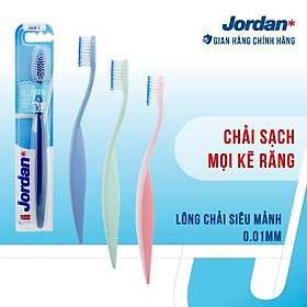 Combo 4 Bàn chải đánh răng Jordan Clean Between, Lông siêu mềm siêu mảnh 0.01mm