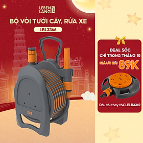 Vòi nước tưới cây, rửa xe đa năng Lebenlang LBLB3366 dây dài 10m, 2 đầu phun đi kèm - hàng chính hãng