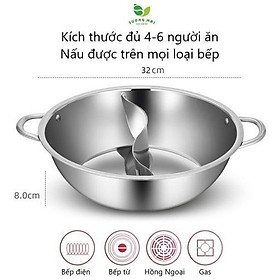 Mua Nồi Lẩu 2 Ngăn Inox 304