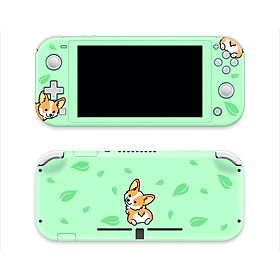 Mua Skin decal dán Nintendo Switch Lite mẫu Corgi dễ thương so cute nền xanh (dễ dán  đã cắt sẵn)