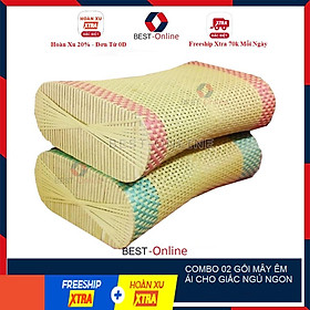 Mua combo 2 Gối mây  gối ngủ 100% mây tự nhiên Gối  mây tre đan thoáng đầu cao cấp MTGN01