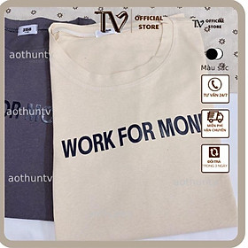 Áo phông 3158, áo thun tay lỡ form rộng chất cotton in chữ FOR