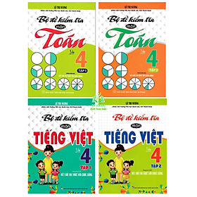 Sách - Combo Bộ Đề Kiểm Tra Môn Toán + Tiếng Việt Lớp 4 (Dùng Kèm SGK Kết Nối Tri Thức Với Cuộc Sống) (Bộ 4 Cuốn)