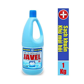 Nước tẩy quần áo trắng nước Javel Lix 1Kg - tẩy quần áo sạch khuẩn, khử mùi hôi - JL100