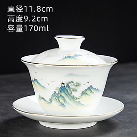 Mua Chén Khải sứ trắng Bạch Định thấu quang 170 ml