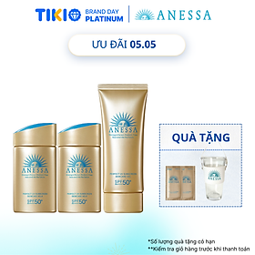 Bộ sản phẩm Kem chống nắng dưỡng da bảo vệ hoàn hảo (Anessa Gold Milk 60ml x2 + Gold Gel 90g)