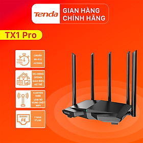 Tenda Thiết bị phát Wifi TX1 Pro Chuẩn Wifi 6 AX1500Mbps - Hàng chính hãng
