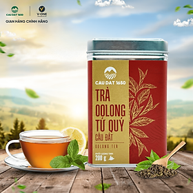  Trà Oolong Tứ Quý Cầu Đất 1650 – Hộp Thiếc 200g | Hương hoa & vị trà đậm đà