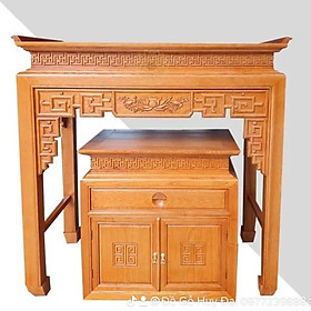 bộ bàn thờ gỗ sồi 107cm