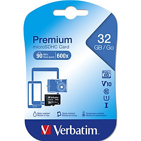 Thẻ nhớ Verbatim Micro SDHC 32GB Class 10 - Hàng Chính Hãng