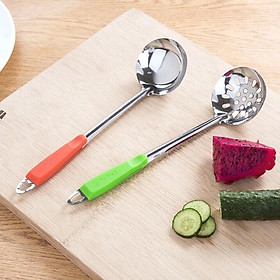 Mua Thìa Muỗng Múc Canh Inox Cán Nhựa Cách Nhiệt 27x7cm Thìa Múc Canh Giá Rẻ