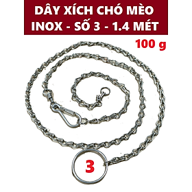 Dây xích cho mèo INOX - Số 3 - Dài 1.4 mét