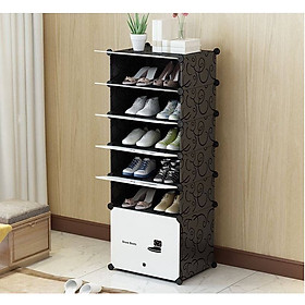 Mua Tủ giày lắp ghép kèm ô dựng boot cửa trắng decal