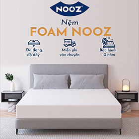 Nệm Foam NOOZ Home Goods  Tiêu Chuẩn CertiPUR-US Với Hai Tầng Foam Nâng Đỡ Ruột Đệm Cao Su Non Vỏ Nệm Tencel