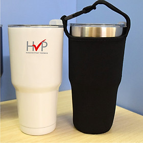 Ly giữ nhiệt HVP - Ly giữ nhiệt inox 304, dung tích 900ml - Màu trắng