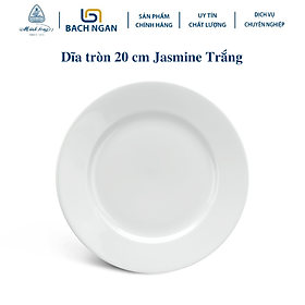 Mua Dĩa tròn Minh Long 20 cm - Jasmine - Trắng Bằng sứ  Hàng Đẹp  Cao Cấp  Dùng Trong Gia Đình  Đãi Khách  Tặng Quà Tân Gia