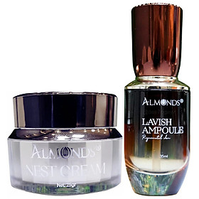 Combo 3 Phục Hồi Căng Bóng Da Almonds 2 Món