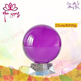 Mua Cầu Pha Lê Màu Tím- Quả Cầu Phong Thủy Cao Cấp