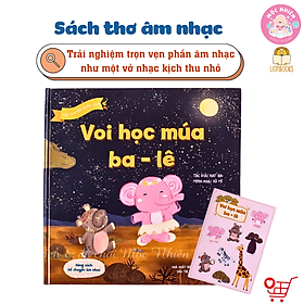 Hình ảnh Sách Thơ Âm Nhạc - Cuốn Voi Học Múa Ba-lê - Sách bìa cứng tặng sticker và mã đăng nhập App Cảm thụ âm nhạc - Lionbooks