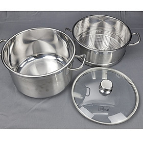 Mua sét nồi xửng hấp 3 đáy Fivestar từ 28 cm
