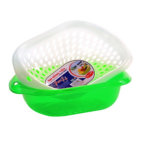 Mua Bộ Thau Rổ Oval Lớn C908-J908 Xanh lá
