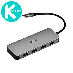 Hub USB-Type C đa năng Rapoo XD200C - Hàng Chính Hãng