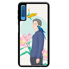 Ốp in cho Samsung Galaxy A7 2018 Anime Boy Hoa - Hàng chính hãng