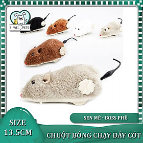 Con chuột bông chạy dây cót ngộ nghĩnh đồ chơi cho thú cưng