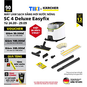Mua  Mới 2025  Máy làm sạch bằng hơi nước SC 4 Deluxe Easyfix - Bảo hành chính hãng đến 15 tháng - Hàng Chính Hãng