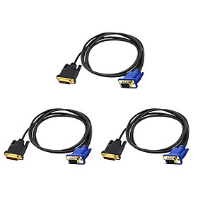 3pcs 1080p DVI-D 24+1 Pin Male to VGA 15Pin male Active Cable Adapter Converter