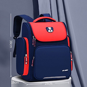 Balo Cho Bé, Cặp đi học bé gái, bé trai chất liệu Polyester siêu nhẹ chống thấm - SMBaby - Màu đỏ