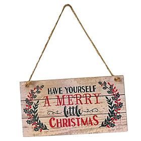 Merry Little Christmas Wooden Plaque Board Home Hanging Sign